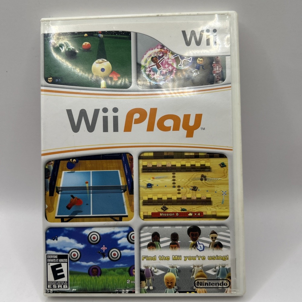 Wii Play Nintendo Game Disc, Case and Manual!